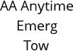 AA Anytime Emerg Tow