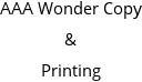 AAA Wonder Copy & Printing