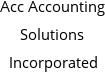 Acc Accounting Solutions Incorporated