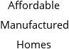 Affordable Manufactured Homes