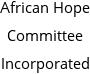 African Hope Committee Incorporated