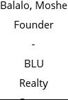 Balalo, Moshe Founder - BLU Realty Group