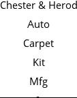 Chester & Herod Auto Carpet Kit Mfg & Distr