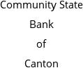 Community State Bank of Canton