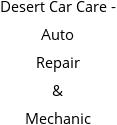 Desert Car Care - Auto Repair & Mechanic