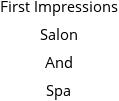 First Impressions Salon And Spa