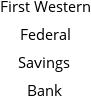 First Western Federal Savings Bank