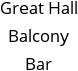 Great Hall Balcony Bar