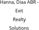 Hanna, Diaa ABR - Exit Realty Solutions