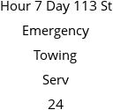 Hour 7 Day 113 St Emergency Towing Serv 24