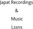 Japat Recordings & Music Lssns