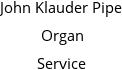 John Klauder Pipe Organ Service