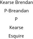 Kearse Brendan P-Breandan P Kearse Esquire