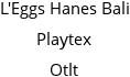 L'Eggs Hanes Bali Playtex Otlt