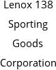 Lenox 138 Sporting Goods Corporation