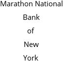 Marathon National Bank of New York