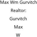 Max Wm Gurvitch Realtor: Gurvitch Max W