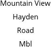 Mountain View Hayden Road Mbl