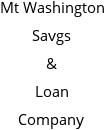 Mt Washington Savgs & Loan Company