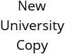 New University Copy