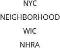 NYC NEIGHBORHOOD WIC NHRA