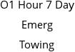 O1 Hour 7 Day Emerg Towing