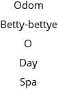 Odom Betty-bettye O Day Spa