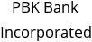 PBK Bank Incorporated