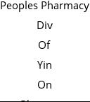 Peoples Pharmacy Div Of Yin On Pharmacy