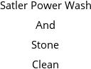 Satler Power Wash And Stone Clean