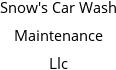 Snow's Car Wash Maintenance Llc