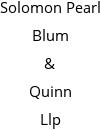 Solomon Pearl Blum & Quinn Llp