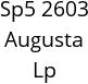 Sp5 2603 Augusta Lp