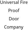 Universal Fire Proof Door Company