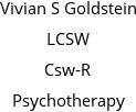 Vivian S Goldstein LCSW Csw-R Psychotherapy