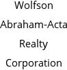 Wolfson Abraham-Acta Realty Corporation